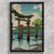 High-quality Framed Print Gozanoishi Shrine at Lake Tazawa - Kawase Hasui Japanese Woodblock Print Ukiyo-e - City of Paradise