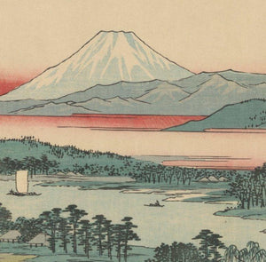 High-quality Print Kawasaki Tsurumi River and Namamugi Village - Andō Hiroshige Japanese Woodblock Print Ukiyo-e - City of Paradise