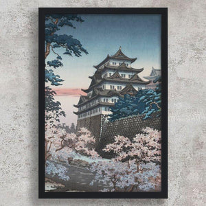 High-quality Framed Print Nagoya Castle - Tsuchiya Koitsu Japanese Woodblock Print Ukiyo-e - City of Paradise