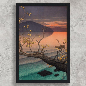 High-quality Framed Print Nenokuchi Lake Towada - Kawase Hasui Japanese Woodblock Print Ukiyo-e - City of Paradise