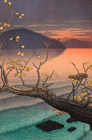 High-quality Print Nenokuchi Lake Towada - Kawase Hasui Japanese Woodblock Print Ukiyo-e - City of Paradise