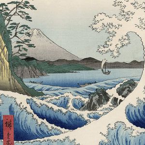 High-quality Print The Sea off Satta in Suruga Province - Utagawa Hiroshige I Japanese Woodblock Print Ukiyo-e - City of Paradise