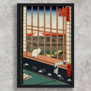 High-quality Framed Print Asakusa Rice Fields and Festival of Torinomachi - Utagawa Hiroshige Japanese Woodblock Print Ukiyo-e - City of Paradise