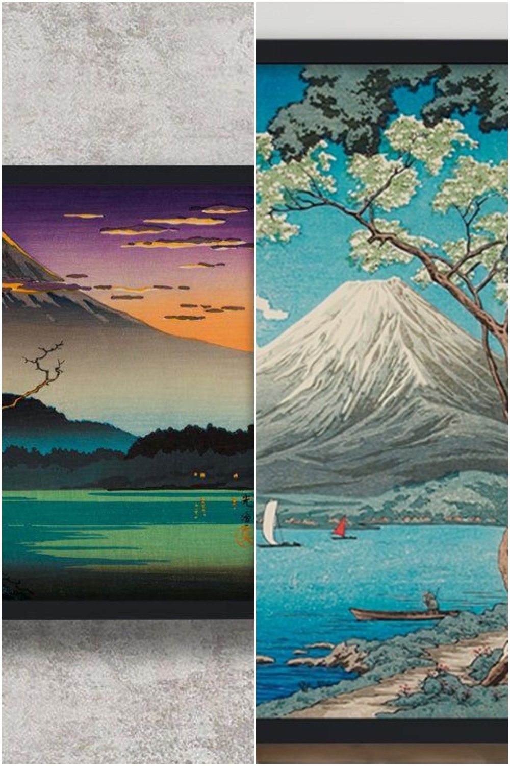 High-quality  Japanese Landscapes Bundle Japanese Woodblock Print Ukiyo-e - City of Paradise