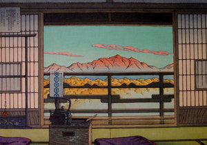 High-quality Print Morning at Arayu Spa, Shiobara - Kawase Hasui Japanese Woodblock Print Ukiyo-e - City of Paradise