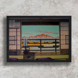 High-quality Framed Print Morning at Arayu Spa, Shiobara - Kawase Hasui Japanese Woodblock Print Ukiyo-e - City of Paradise