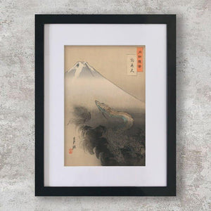 High-quality Mounted + Framed Print Ryū shōten - Ogata, Gekkō Japanese Woodblock Print Ukiyo-e - City of Paradise