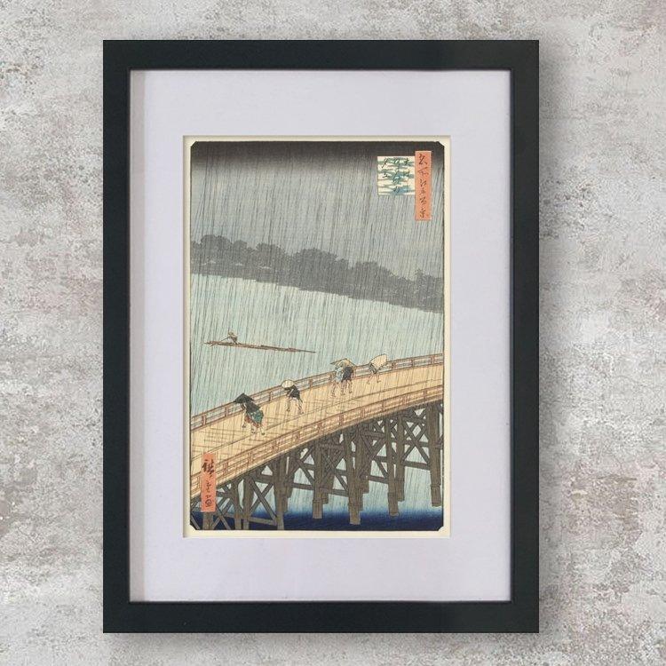 Japanese Woodblock Prints Sudden Shower over by Hiroshige