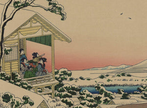 High-quality Print Teahouse at Koishikawa the morning after a snowfall - Katsushika, Hokusai Japanese Woodblock Print Ukiyo-e - City of Paradise