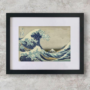 High-quality Mounted + Framed Print The Great Wave off Kanagawa - Katsushika Hokusai Japanese Woodblock Print Ukiyo-e - City of Paradise
